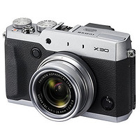 FUJIFILM 富士 X30 高端紧凑型数码相机 (银/黑色)