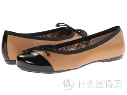 Oh! Shoes 女款撞色真皮蝴蝶结平底鞋