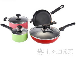 当当优品 不粘无油烟锅七件套   