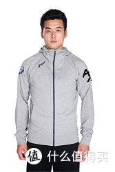 大码福利：ASICS 亚瑟士 XAK334-99 A77 男式 针织外套 深麻灰 XXL