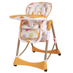 AING 爱音 C002 欧式多功能四合一儿童餐椅 橘色海洋之星（3个月-4岁）