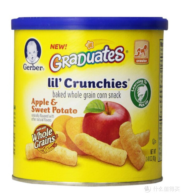 Gerber Graduates Lil' Crunchies Apple Sweet Potato 苹果口味泡芙条 42g*6