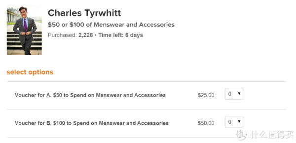 促销活动:livingsocial 购买 Charles Tyrwhitt 美国官网 礼品卡