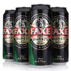 FAXE 法克 4.7%黑啤酒 500ml*4听