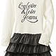 Calvin Klein Logo Tier Ruffle Dress 女孩连衣裙