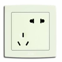 ABB 德韵直边solo 五孔插座*8只套装
