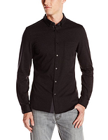 Calvin Klein Sportswear Knit Solid Button-Front 男士修身衬衫