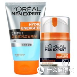 L'OREAL PARIS 巴黎欧莱雅 男士劲能2件套（劲能极润护肤霜50ml+醒润洁面啫喱100ml赠）+妮维雅控油劲爽洁面乳100g+曼秀雷敦活炭深层洁面乳100G