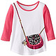 Jessica Simpson 杰西卡  Little Girls'女童上衣 Leopard Purse Tee