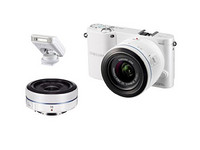 SAMSUNG 三星 NX1000 微型单电双镜头套机(16mm F2.4)/(20mm-50mm) 标配原厂闪光灯+8G卡（白色）