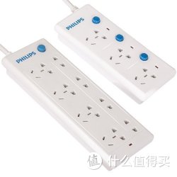 PHILIPS 飞利浦 8位总控+3位分控1.8米插座组合套装节能接线板