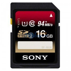 SONY 索尼16G UHS-1 SDHC高速存储卡 读速可达94MB/s,写速可达45MB/s