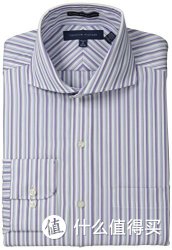 TOMMY HILFIGER Purple Blue Stripe 男士纯棉长袖条纹商务衬衫 