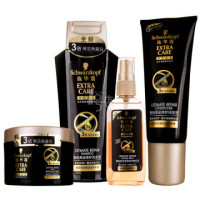 Schwarzkopf 施华蔻 奢极黑金修护套装（洗发水200ml+润发乳200ml+精华液100ml+护发膜150ml）+凑单品