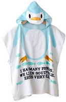 COZZY 蔻姿 全棉儿童个性浴袍浴巾-- 小企鹅 (适合2～12岁 展开规格 60*120CM)(小蜜蜂、青蛙王子、小企鹅3款可选)