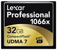 Lexar 雷克沙 Professional 1066x CF存储卡 32GB（1066x、155MB/s写入、UDMA 7）