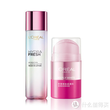 限区域：L'OREAL PARIS 巴黎欧莱雅 清润葡萄籽 精华膜力水 175ml+肌底透白晶润粉透慕昔霜 50ml+赠品