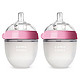 COMOTOMO  Baby Bottle  Pink 5 Ounce  2-Count乳感硅胶奶瓶