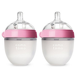 COMOTOMO  Baby Bottle  Pink 5 Ounce  2-Count乳感硅胶奶瓶