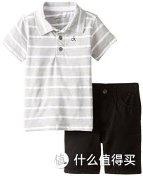 Calvin Klein wo-Piece Polo Top and Short Set 男童套装