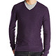 Calvin Klein Jeans  男士纯棉V领毛衣 紫色