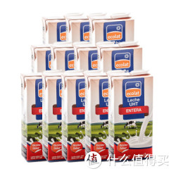 限华东：Ecolat 爱乐 超高温灭菌全脂纯牛奶 1L*12 
