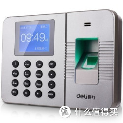 deli 得力 33113 智能免软件指纹考勤机 操作简单便捷 高速打卡机
