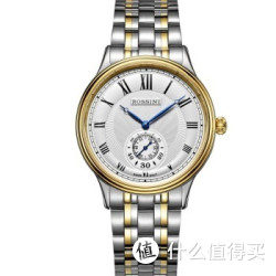 ROSSINI 罗西尼 雅尊商务系列 SR5569T01A  复古表盘蓝色魅力指针瑞士机芯防水石英男表