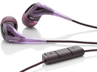 AKG 爱科技  K350 入耳式耳机 音量线控带麦 iPhone专用 紫色 附赠便携包