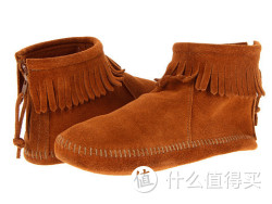MINNETONKA 迷你唐卡 经典流苏女式羊皮短靴