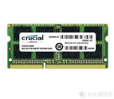 Crucial 英睿达 镁光 DDR3 1600 8G 的笔记本内存条*2