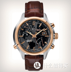 TIMEX 天美时 Intelligent Quartz 系列 T2N942DH 男款多功能计时腕表（世界时间，飞返逆跳）