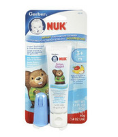 再特价：NUK Infant Tooth and Gum Cleanser and Finger Toothbrush 婴儿洁牙套装（水果味）