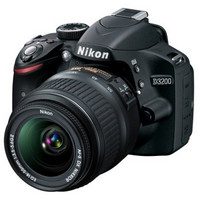 Nikon 尼康 D3200 单反相机套机（AF-S DX 18-55mm f/3.5-5.6G ED II 尼克尔镜头）黑色