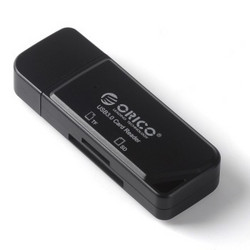 ORICO 奥睿科 CTU32-BK 高速USB3.0多功能TF/SD读卡器二合一 黑