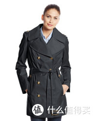 ANNE KLEIN  女士双排扣风衣 Navy