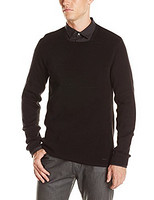Calvin Klein Mercerized Cotton  型男100％丝光棉针织毛衣