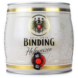 德国 Binding 冰顶 白啤酒3.1L桶装