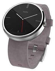 MOTOROLA 摩托罗拉 Moto 360 Stone Leather Smart Watch石英手表