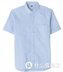 MUJI 无印良品 男式 牛津棉纽扣领短袖衬衫