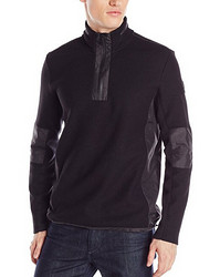 Calvin Klein Quarter-Zip Mixed Media Sweatshirt 男款休闲运动衫