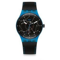 swatch 斯沃琪 装置51号星球系列机械表蓝色腕表 SUTS401