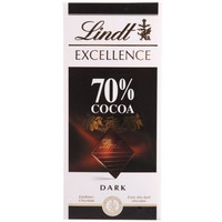 Lindt 瑞士莲 特级排装70％可可黑巧克力100g