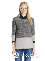 bela.nyc Marled-Yarn Color-Block 女款撞色拼接羊绒衫