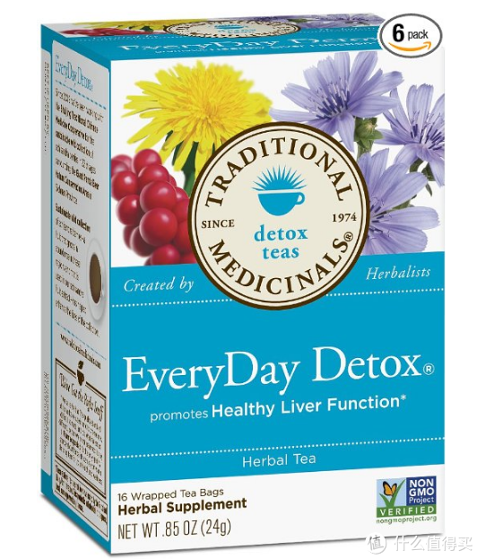 凑单品：Traditional Medicinals EveryDay Detox 护肝排毒茶（6盒）