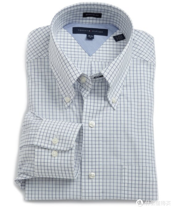双重优惠:Tommy Hilfiger Tattersol 男士正装衬衫