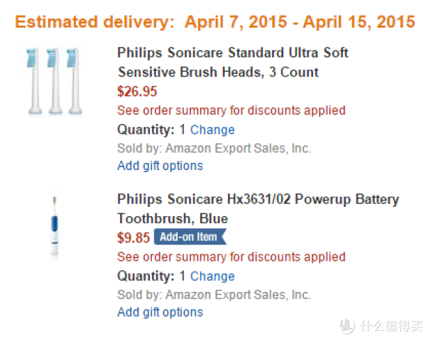 凑单品:PHILIPS 飞利浦 Sonicare HX3631/02 声波电动牙刷(蓝色)