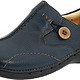 Clarks 其乐Unstructured Un.Loop 女士一脚蹬皮鞋 海军蓝款