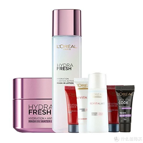 L'OREAL PARIS 巴黎欧莱雅 清润护肤套装(膜力水175ml+膜力霜50ml)+复颜5件套