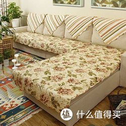 FOOJO 富居 全棉双色双面正反两用绗缝四季沙发垫沙发巾90*210cm双色倾城(009sfd）